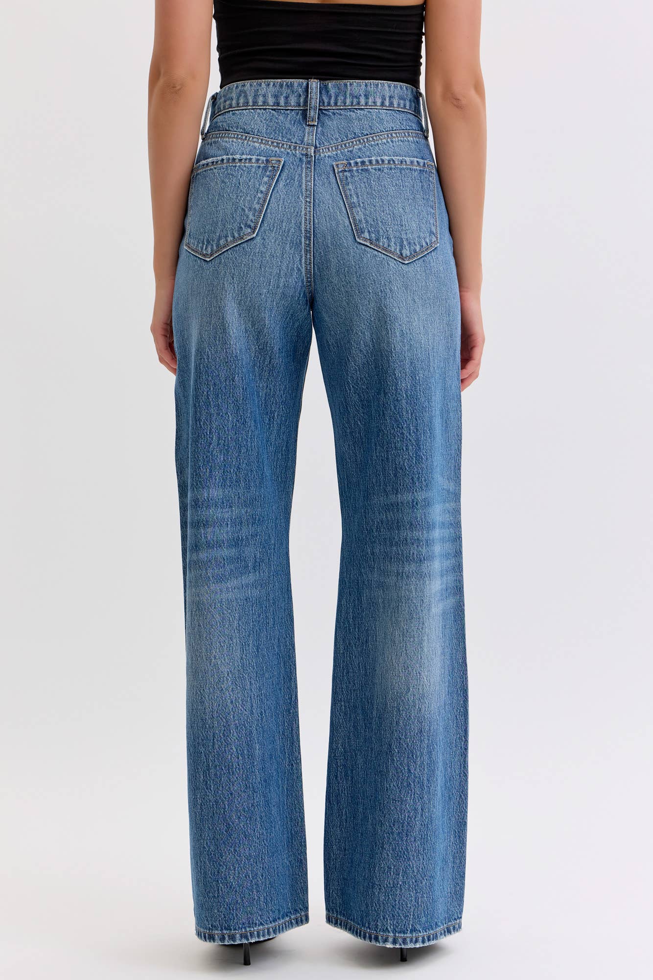 High Rise Wide Leg with Curved Side Seam