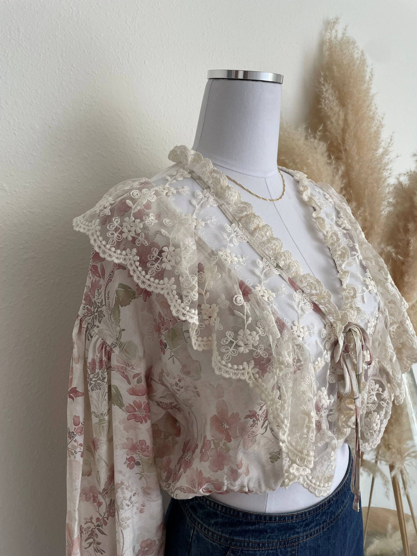 Lace Ruffle Blouse