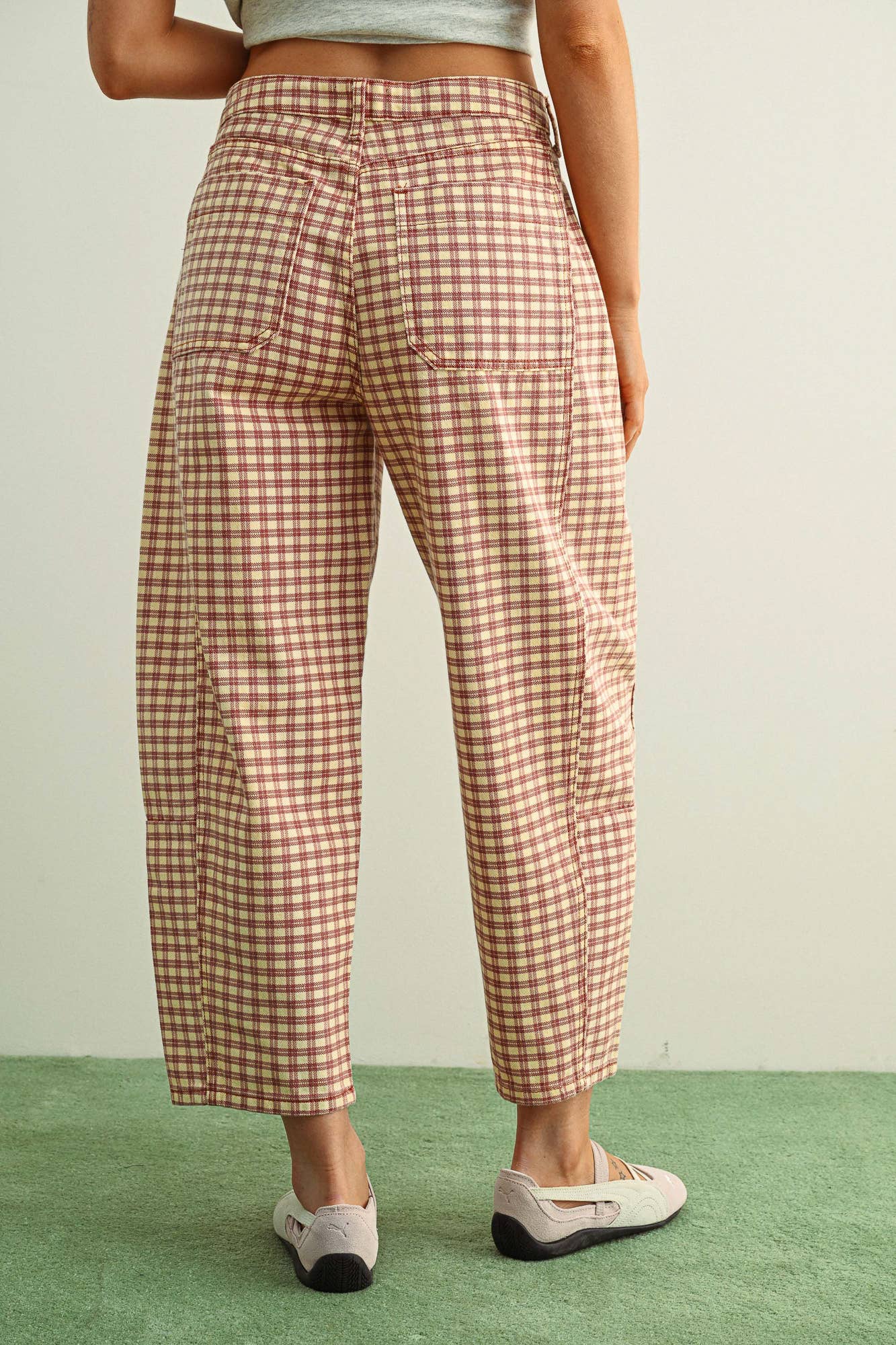 Checkered Barrel Pant