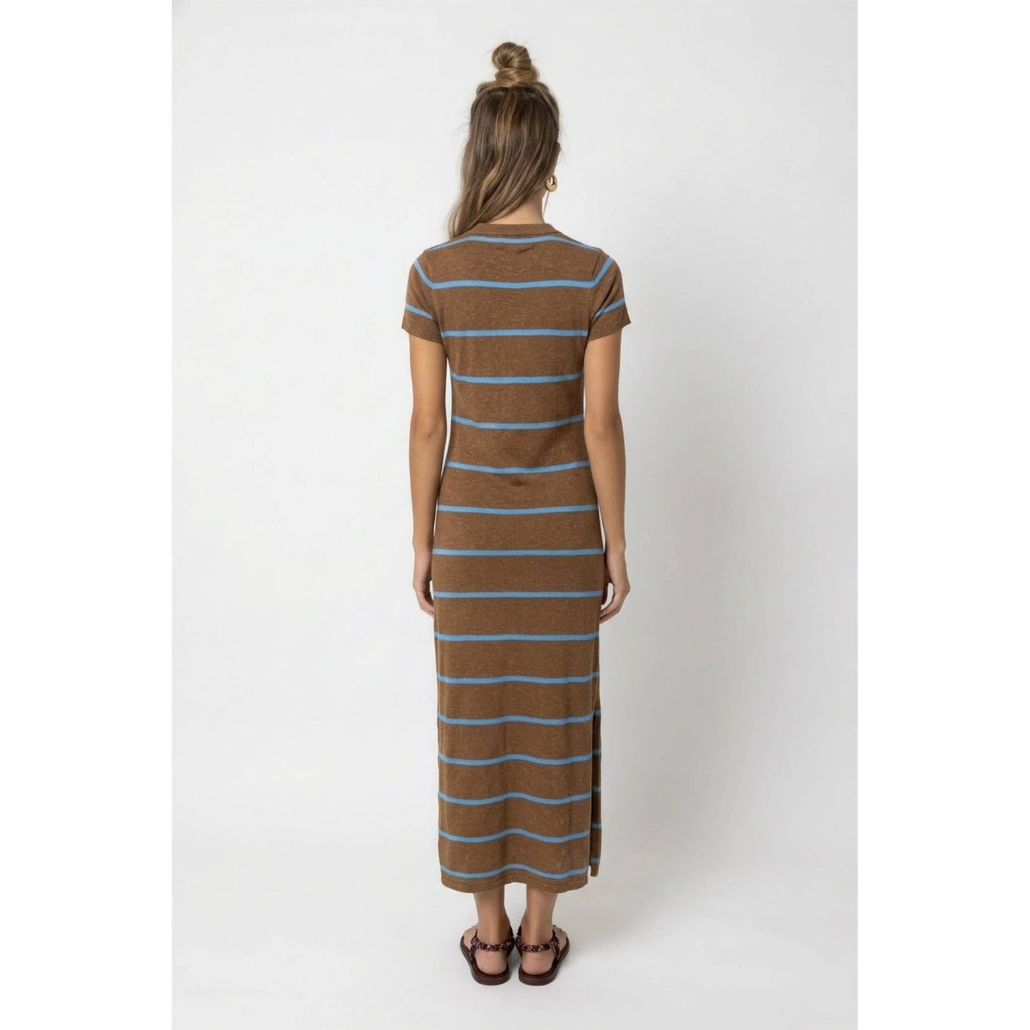 Stripe Sweater Midi Dress