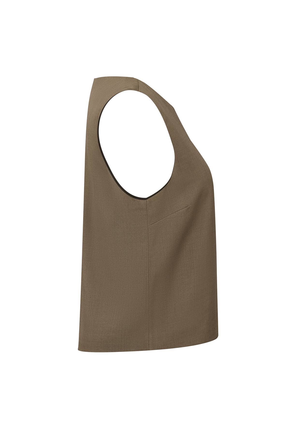 Sleeveless Woven Top with Buttons