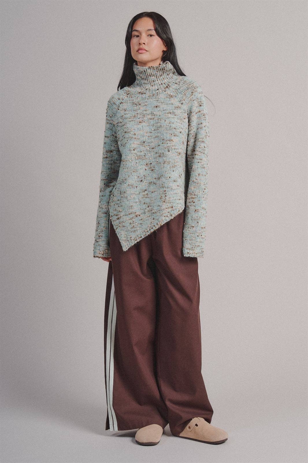Striped Drawstring Wide-Leg Pants