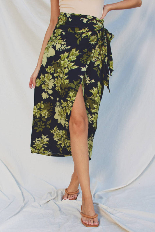 Garden Midi Wrap Skirt