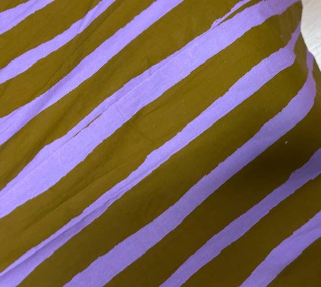 Abstract Stripes Poplin Maxi Dress