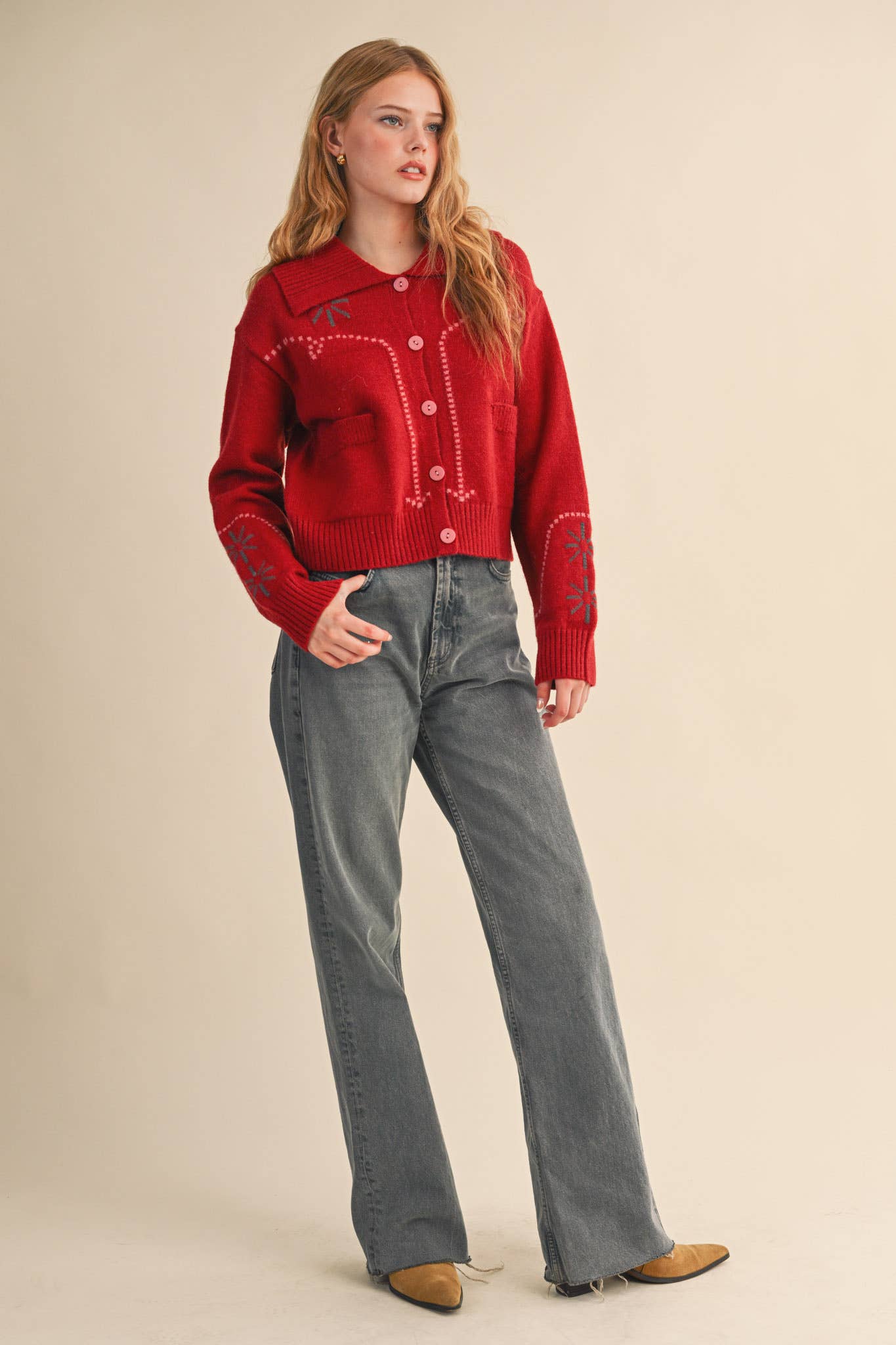 Western Rope Trim Cardigan