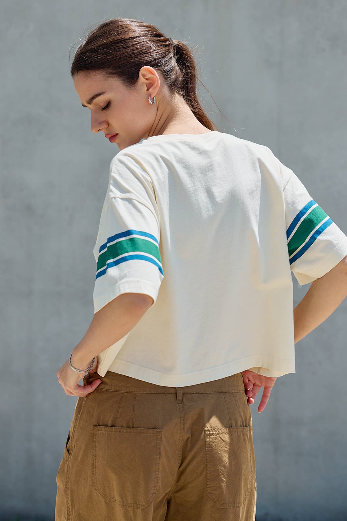Retro Stripe Boxy Tee