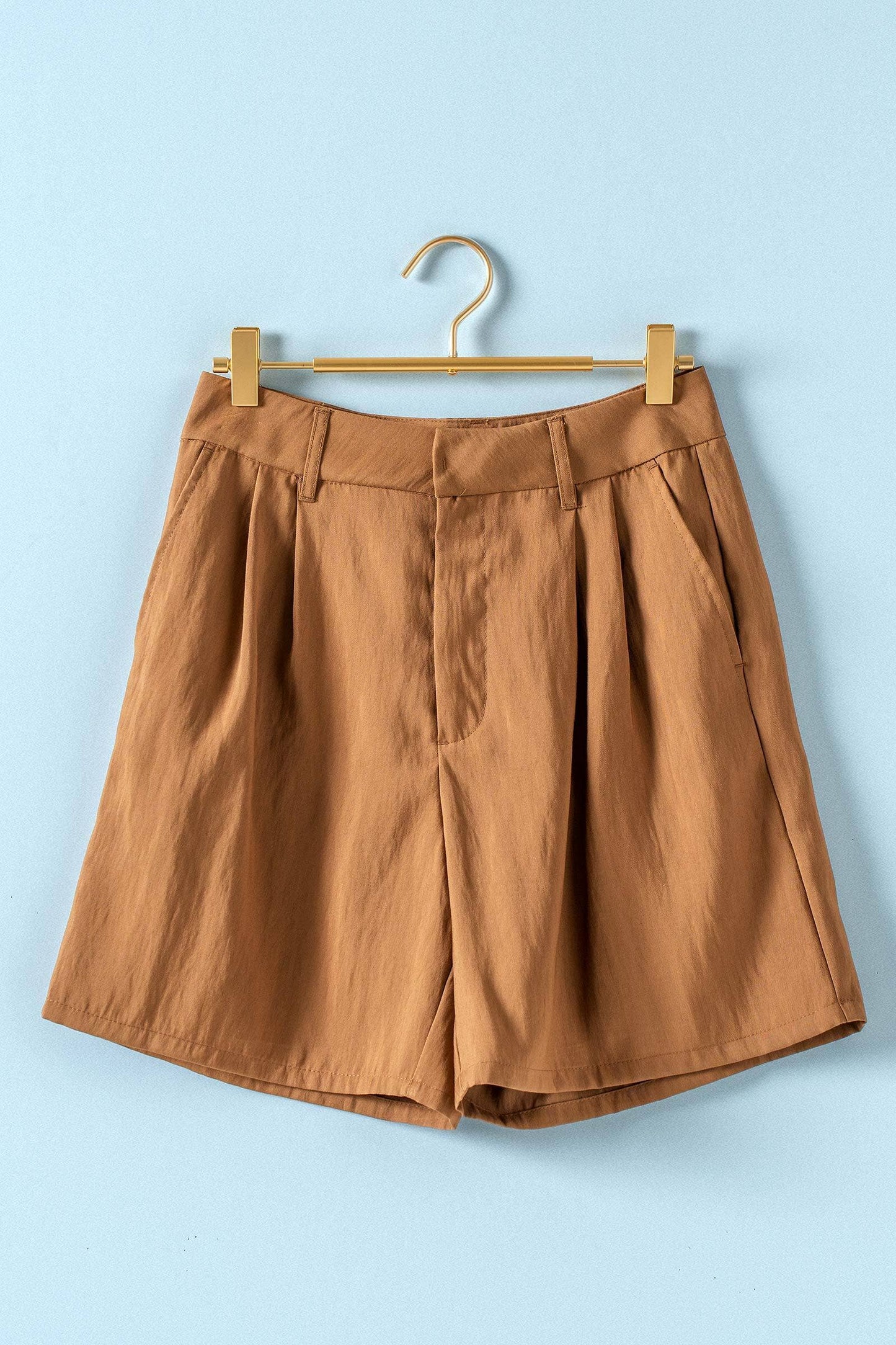 Pleated Front Relaxed Fit Shorts