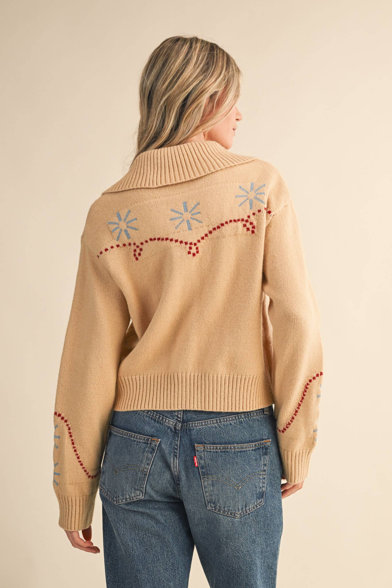 Western Rope Trim Cardigan