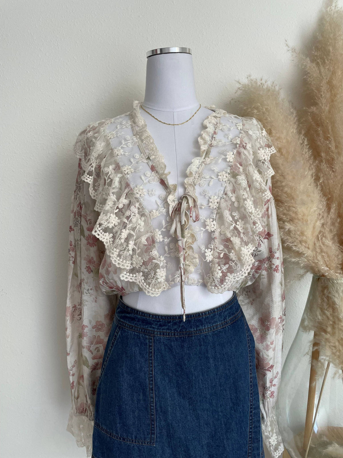 Lace Ruffle Blouse