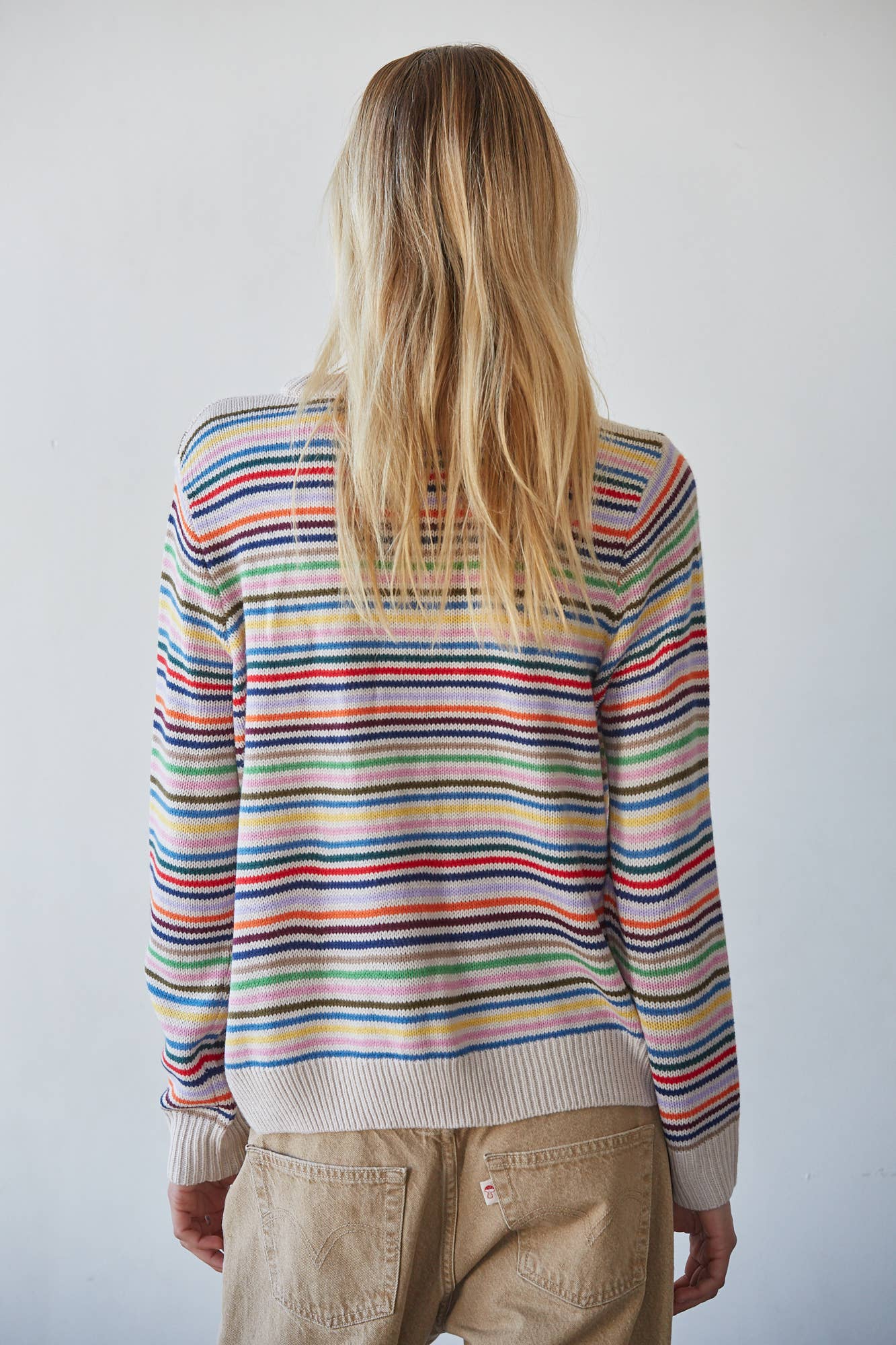 Multicolor Stripe Knit Sweater