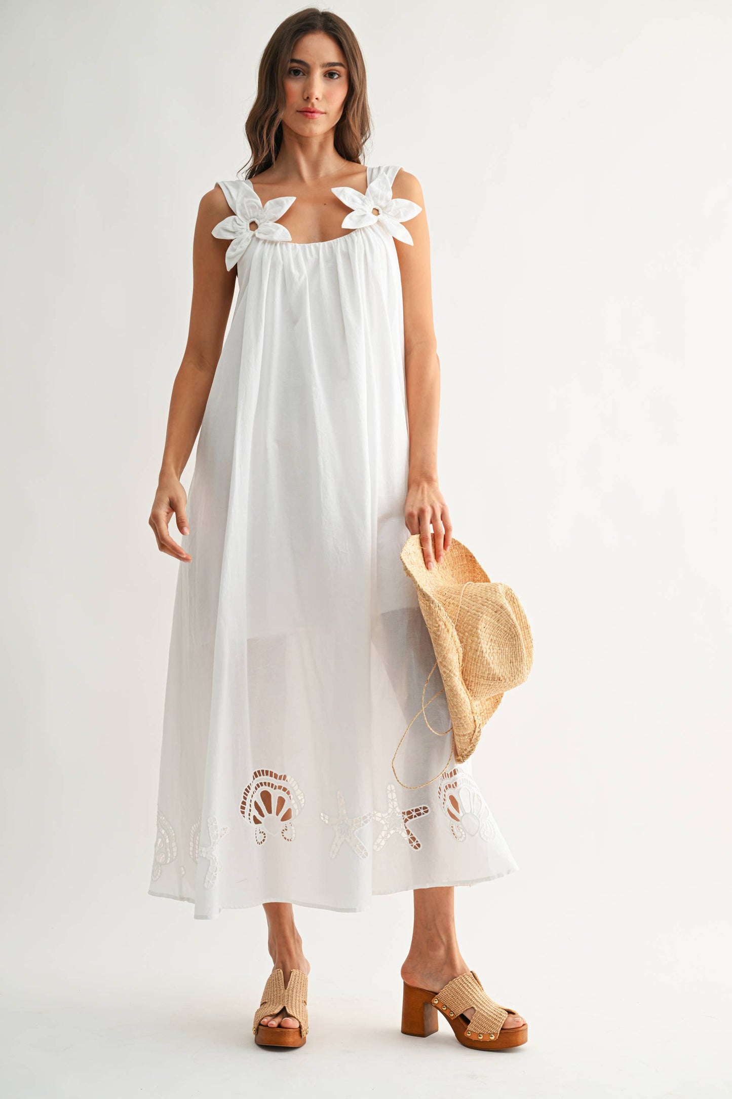 Starflower Shoulder Maxi Dress