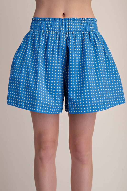 Elastic Waist Wide Leg Short