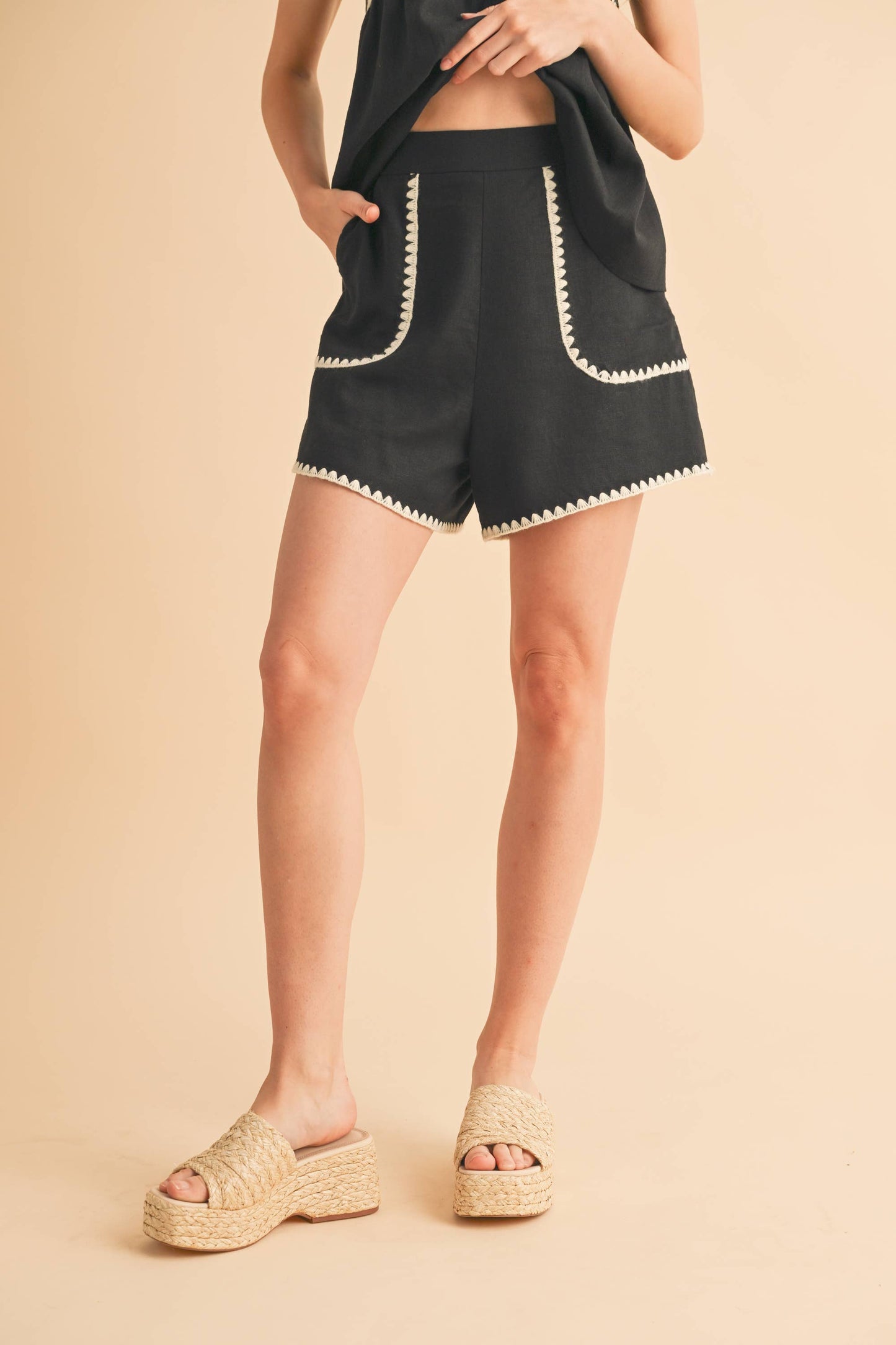 Ric Rack Trim Shorts